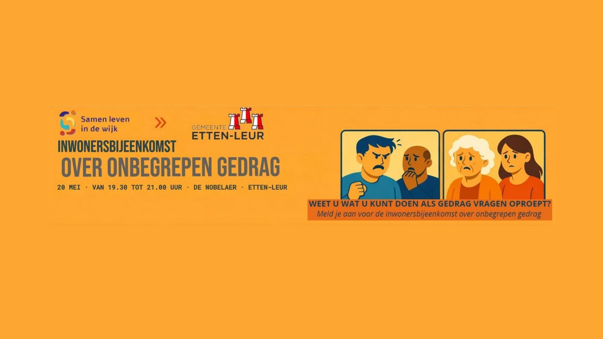 Inwonersbijeenkomst Onbegrepen Gedrag