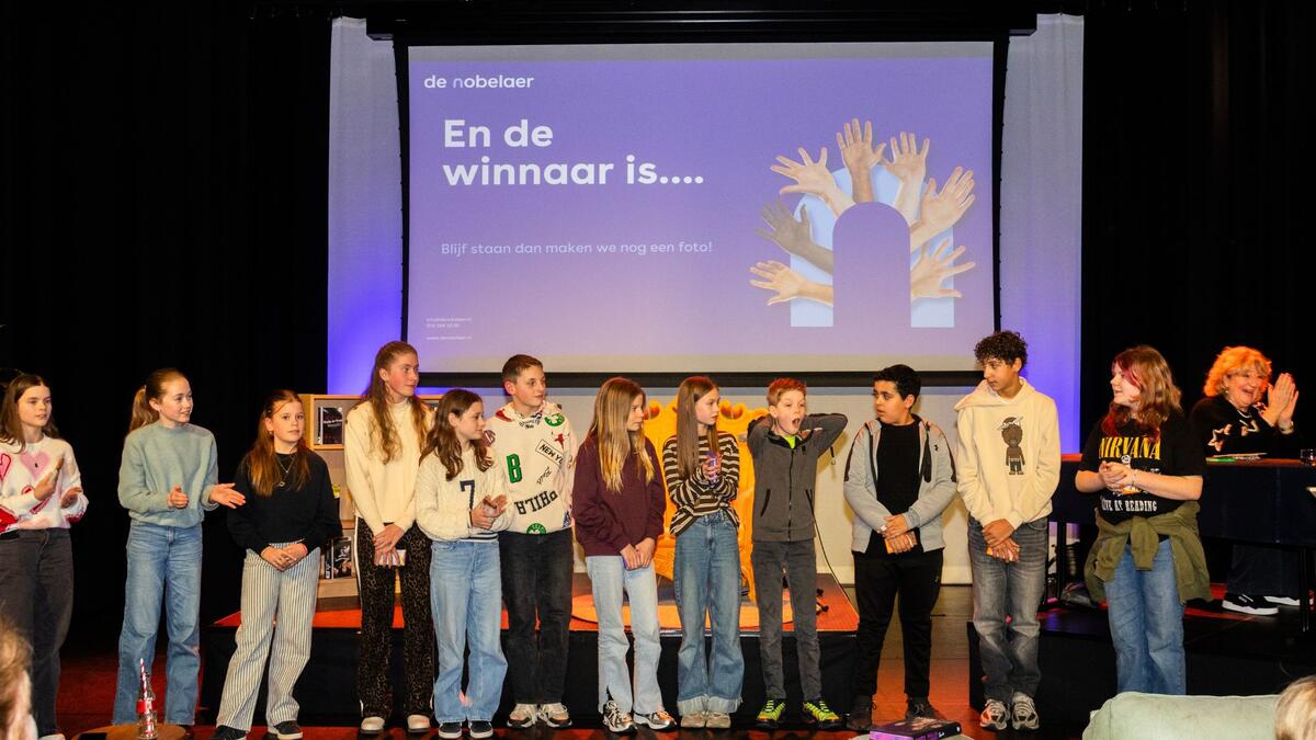 Jens Boeren hoort dat hij de winnaar is van Read2Me!