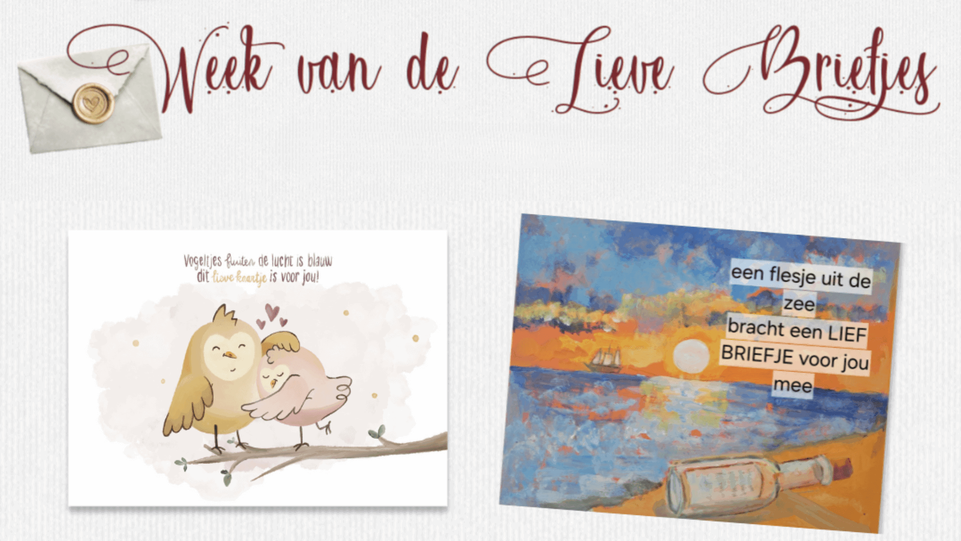 Week van de lieve briefjes